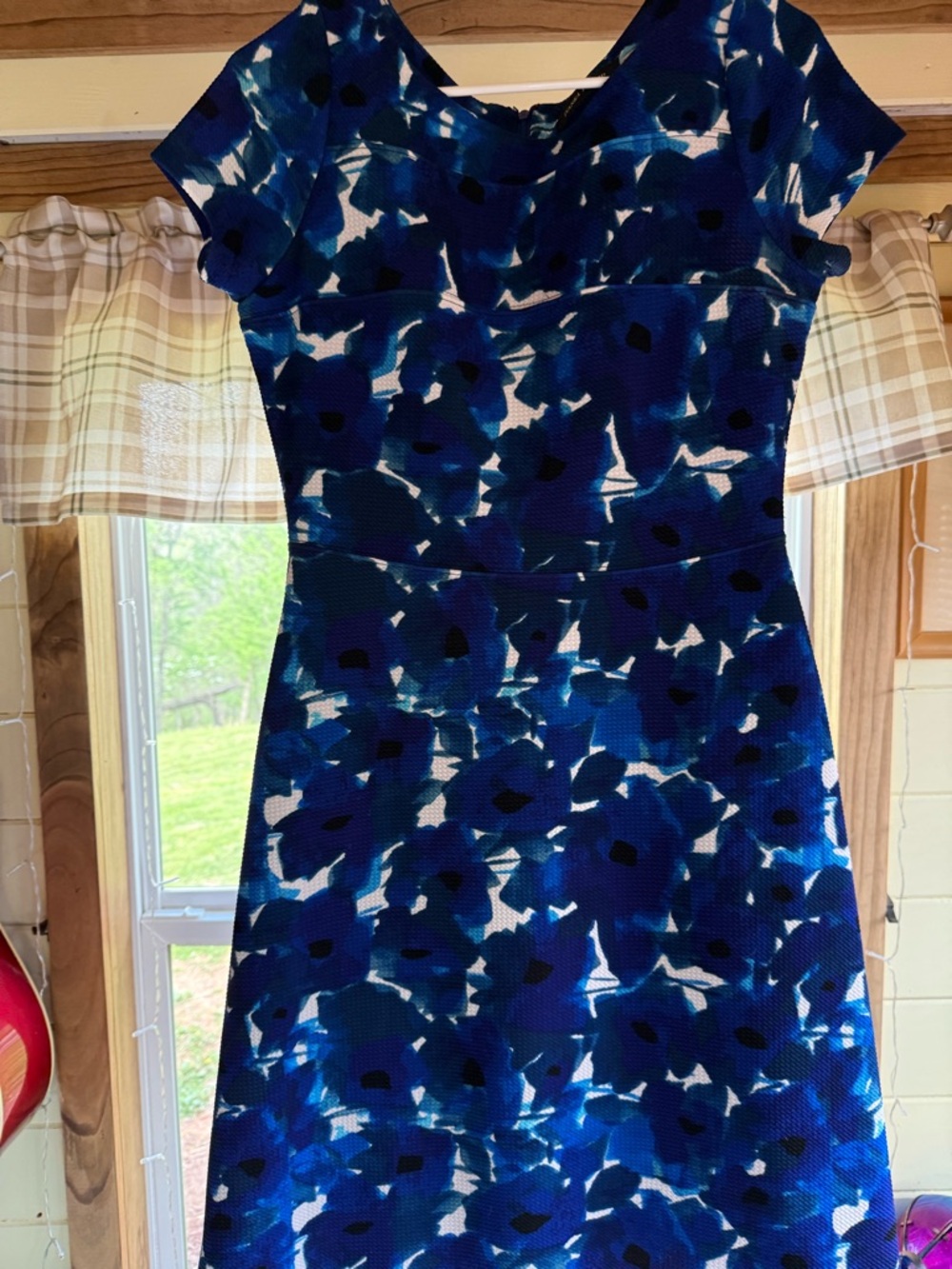 Ivanka Trump Blue Floral Midi Dress